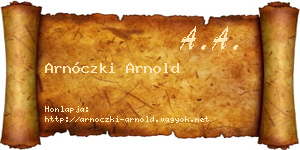 Arnóczki Arnold névjegykártya