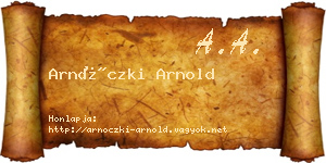 Arnóczki Arnold névjegykártya